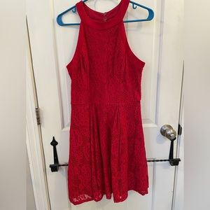 Large red Speechless Halter top style knee length dress